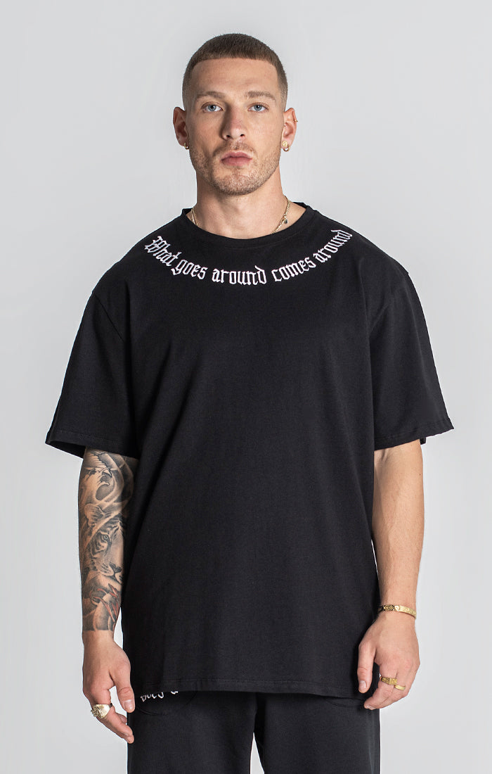 Black Karma Oversized Tee