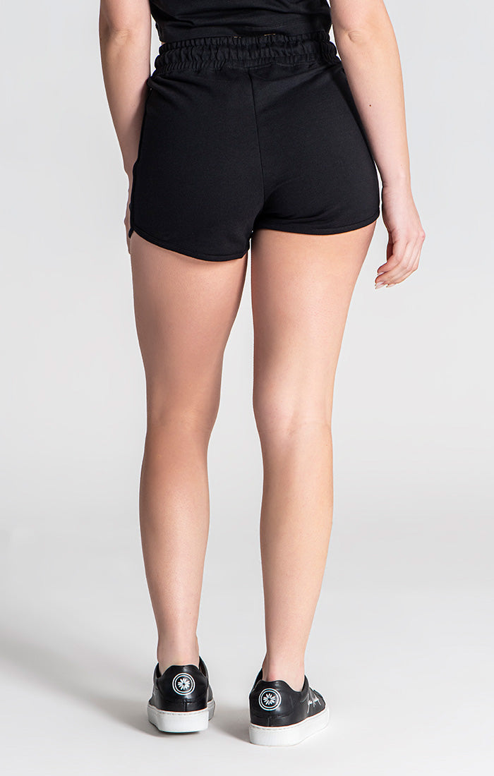 Black The League Crystals Shorts