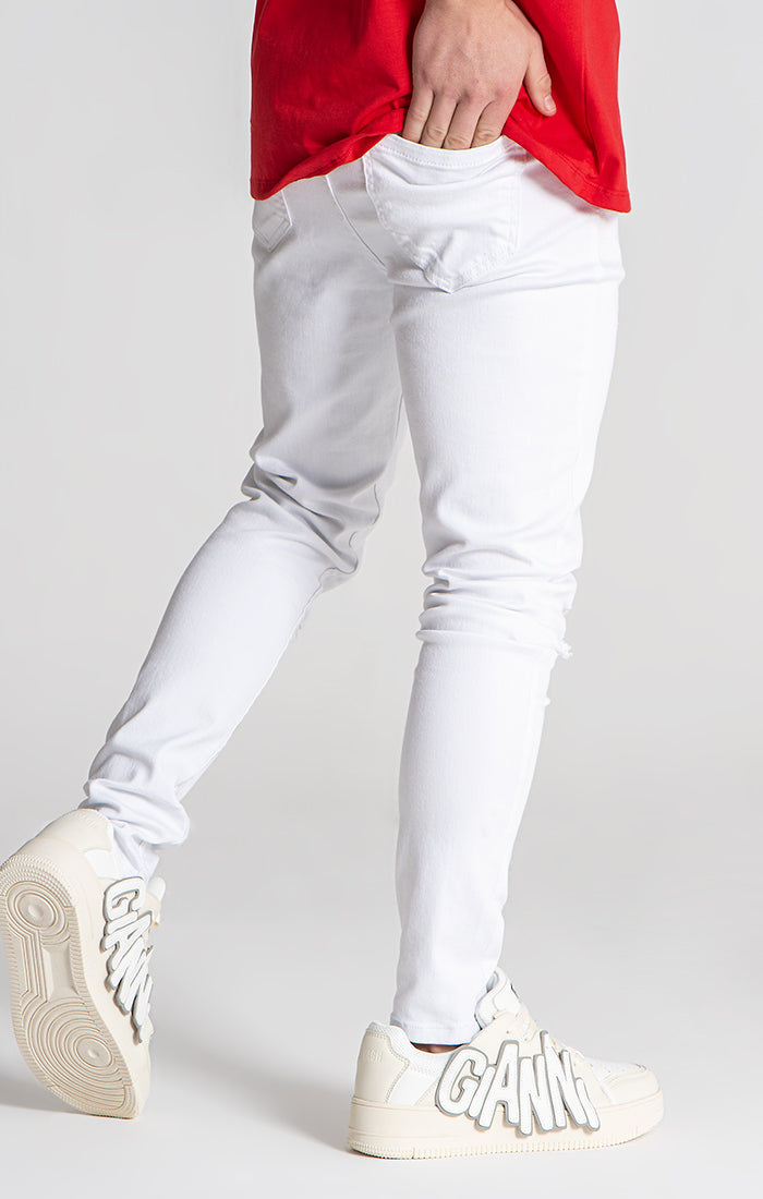 White Core Ripped Jeans