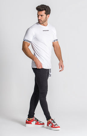 White Drift Elastic Tee