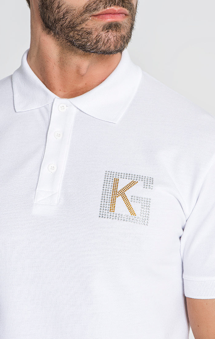 White Carats Crystals Polo