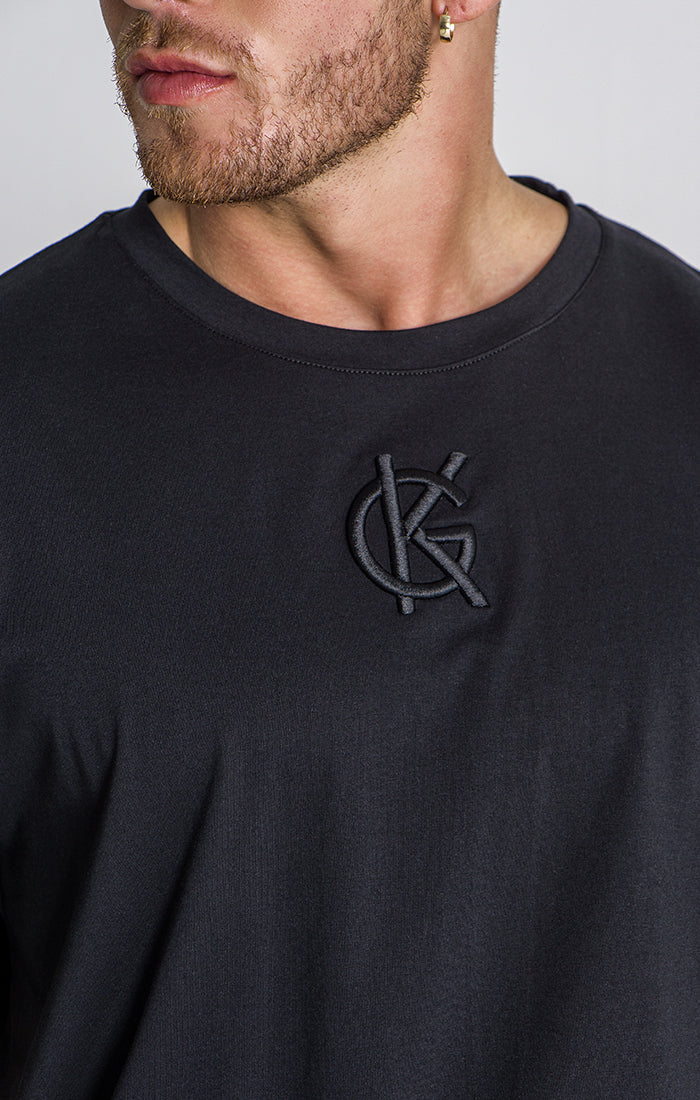 Black Hydrate Embroidery Tee