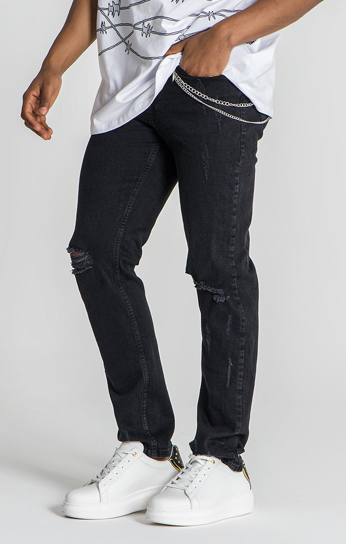 Black Liberation Straight-Leg Jeans
