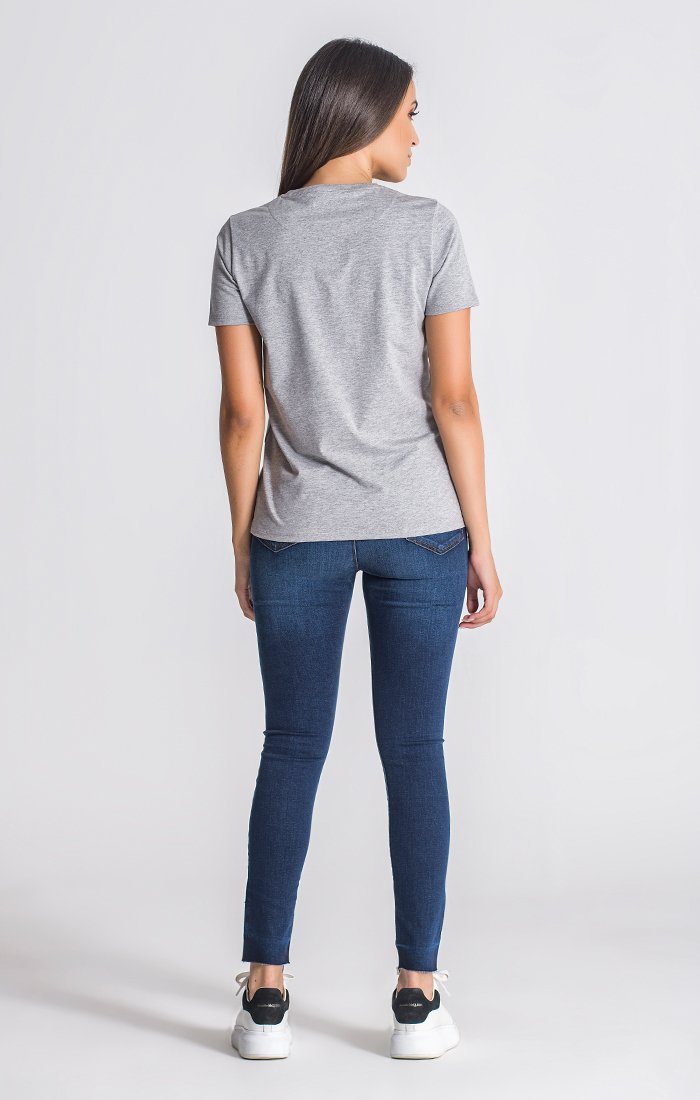 T-Shirt Cinzento-Mescla Básica