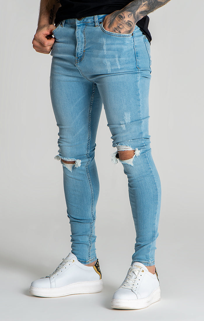 Light Blue Core Ripped Jeans