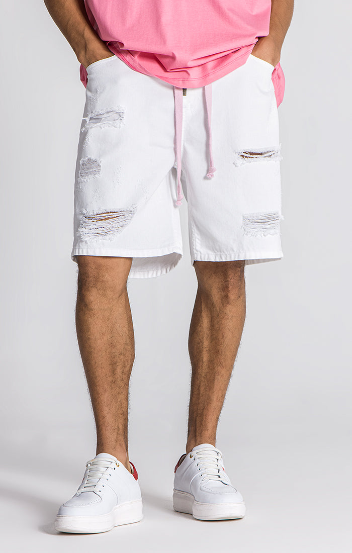 White Lotus Denim Shorts